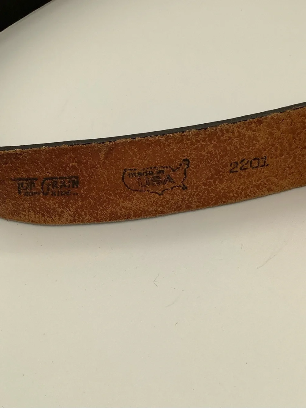 Vintage Raintree Ram Buckle Top Grain Leather Belt Sz 36